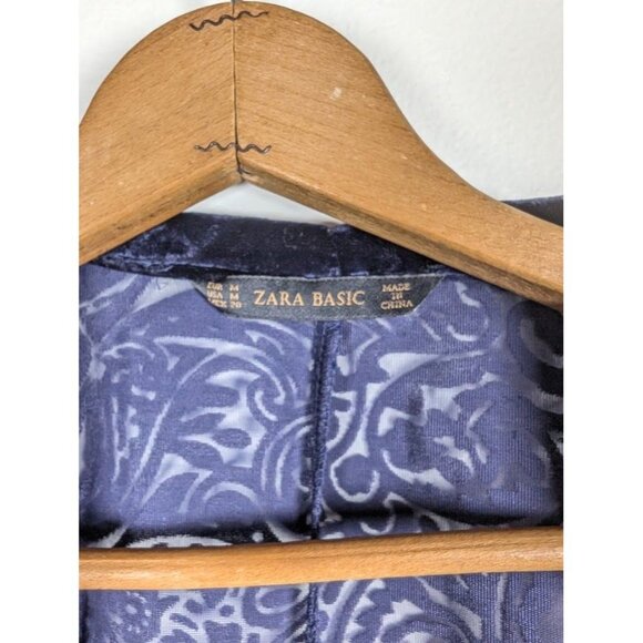 Zara Velvet Burnout Kimono Cardigan Medium Velvet Burnout Whimsigoth Witchy Boho - Picture 3 of 7